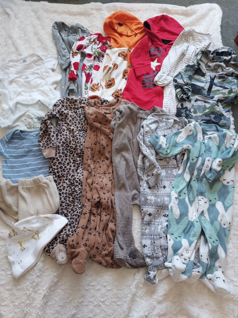 BUNDLE (18 pcs) 6-9mo Mixed Baby Boy Clothing Lot Cool Weather Grandma's House